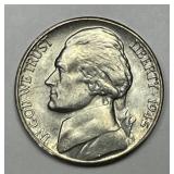 1945-S Jefferson Silver War Nickel S/S RPM Uncirc