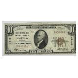1929 $10 Second National B&T Saginaw MI Ch# 1918