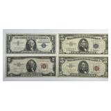 Lot of 4 Various $1 $2 $5 * STAR Replacement Notes