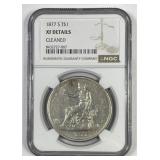 1877-S Trade Silver Dollar NGC XF details