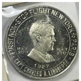 1927 Lucky Lindbergh NY to Paris Medal