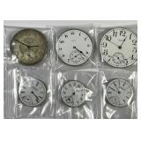 Lot of Six Pocket Watch Movements