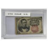 1874-76 10c Fifth Issue Fractional Note VG