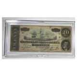 1864 Confederate $20 Currency Note
