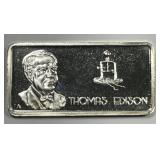 Thomas Edison Vintage 1 oz Silver Art Bar