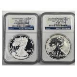 2012 San Francisco Silver Eagle Set NGC PF69