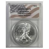 2011 American Silver Eagle ANACS MS70