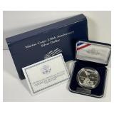 2005 Marine Corp 230th Commem Silver Proof $1