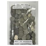 Bag of 200 Pre-1964 Jefferson Nickels