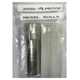 2006 & 2007 Proof Jefferson Nickel Rolls