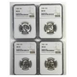 1958-1961 Washington 25c TYPE B Variety NGC MS65