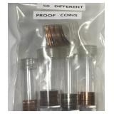 Lot of 50 Different Proof Coins 5 Each Denomiation