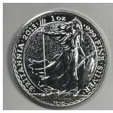 GREAT BRITAIN: 2015 Silver Britannia 1 oz .999 BU