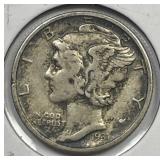 1931-S Mercury Silver Dime Extra Fine XF