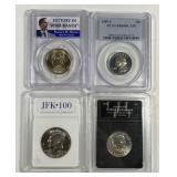 Four Miscellaneous Slabbed Coins