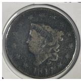 1817 Coronet Head Large Cent 13 Stars Variety