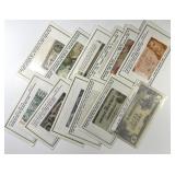 WORLD: Lot of 12 Vintage Banknote Approval Packs