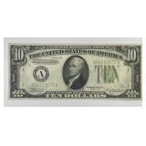 1934 $10 Federal Reserve Note Boston UNC