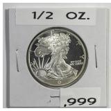 Silver 1/2 oz .999 Walking Liberty Half Design