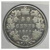 CANADA: 1870 Silver 50 Cents Good G