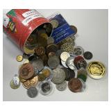 Tin Full of 150+ Hodge Podge of STUFF US & World