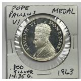 1963 Pope Paul VI 80% Silver 14.35 grams