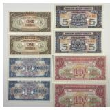 GREAT BRITAIN: Lot of 8 British Military Notes