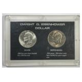 1st Year 1971 Eisenhower Silver & Clad $1 Set