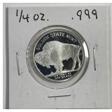 Silver 1/4 oz .999 Buffalo/Indian Head Design