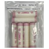 Six Original Shotgun Bank Rolls 1976 Lincoln Cent