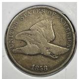 1858 Flying Eagle Cent Large Letters Variety Good