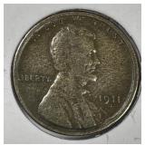 1911-S Lincoln Cent Fine F