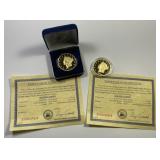 Two 1849 $20 Gold Double Eagle Replicas