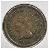 1864 Indian Head Cent Bronze Extra Fine XF