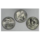 Trio of 2020-W West Point Mint Quarters AU/UNC