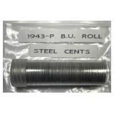 1943 Lincoln Steel Cent Original Uncirculated Roll