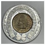 Washington DC Encased Coin w/ 1907 Indian Cent BU