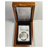 1897 Morgan Silver $1 NGC MS61 w/Wood Case