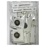 Bag of 25 Different Proof Roosevelt Dimes