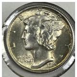 1945-S Mercury Silver Dime Uncirculated BU