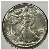 1944 Walking Liberty Silver Half AU