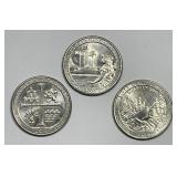 Trio of 2019-W West Point Mint Quarters AU/UNC