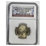 2007 Washington  $1 Missing Edge ERROR NGC MS64