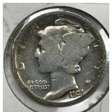 1921 Mercury Silver Dime Key Date Good G details