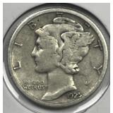 1925-S Mercury Silver Dime Fine F