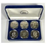 Six Different Proof Clad Eisenhower IKE Dollars