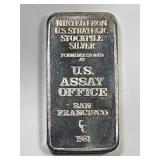US Strategic Stockpile Vintage 5 oz Silver Art Bar