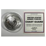US Coast Guard Convex Silver 1 Oz Art Round LE