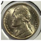 1938-D Jefferson Nickel Gem Brilliant Uncirculated