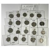 Twenty Different Full Date Buffalo Nickels